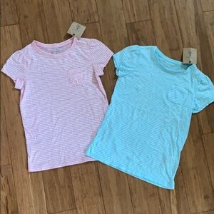 ☀️ 3/$36 or 2/$30 
NEW LANDS END Girls Blue/Pink-2 Shirt Bundle 5-6 M